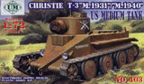 Unimodel Military 1/72 Christie T3 Mod. 1931/1940 US Medium Tank Kit