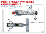 MiniArt Aircraft 1/35 Focke Wulf FwC30A Heuschrecke (Grasshopper) Early Prod Two-Seater Autogyro Kit