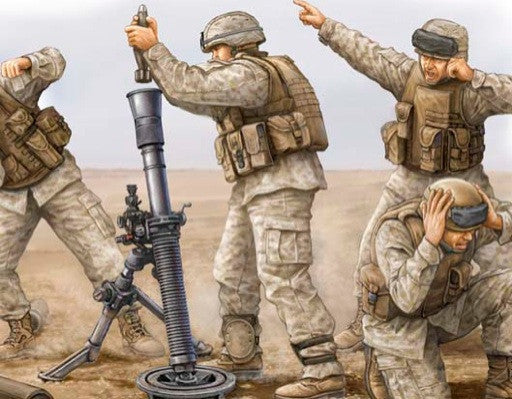 Trumpeter Military Models 1/35 Modern US Marine M252 Team Figure Set (4) Kit