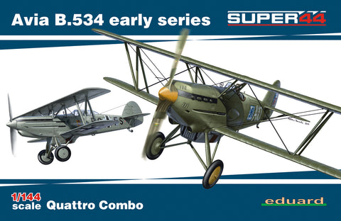 Eduard Aircraft 1/144 Avia B534 Early Series Aircraft Quattro Combo Ltd. Edition Kit