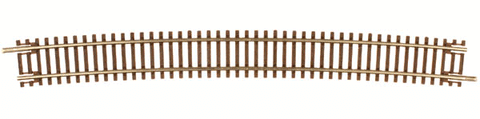 Atlas N Code 55 Track w/Nickel-Silver Rail & Brown Ties - 30.6" Radius Curve Pkg. (6)