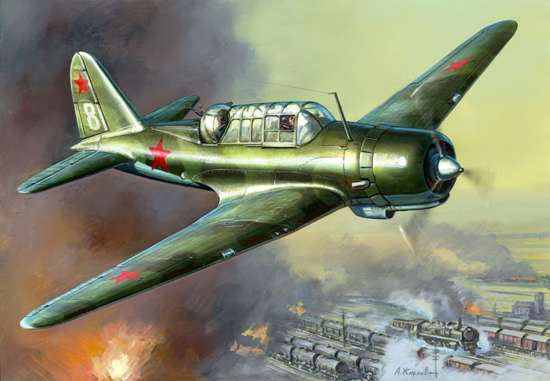 Zvezda Aircraft 1/48 Soviet Su2 Bomber Kit