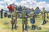 ICM Aircraft 1/48 Soviet AF Pilots & Ground Personnel 1943-45 (7 Figures) Kit