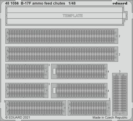 Eduard Details 1/48 Aircraft- B17F Ammo Feed Chutes for HKM