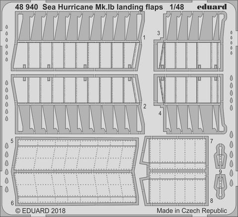 Eduard Details 1/48 Aircraft- Sea Hurricane Mk Ib Landing Flaps for Airfix Kit