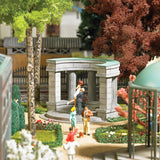 Busch HO Cemetery Colonnade Kit
