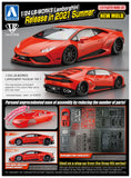 Aoshima Car Models 1/24 LB Works: Lamborghini Huracan Version 1 Sports Car (New Tool) Kit