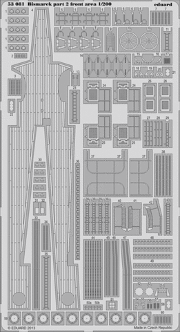 Eduard Details 1/200 Ship- Bismarck Front Area Pt.2 for TSM