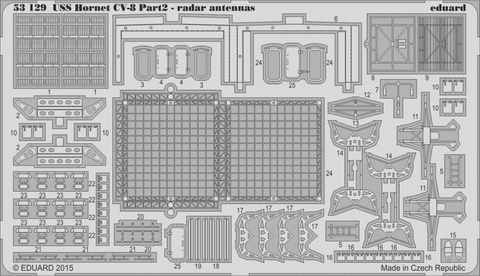 Eduard Details 1/200 Ship- USS Hornet CV8 Radar Antennas Pt.2 for Merit