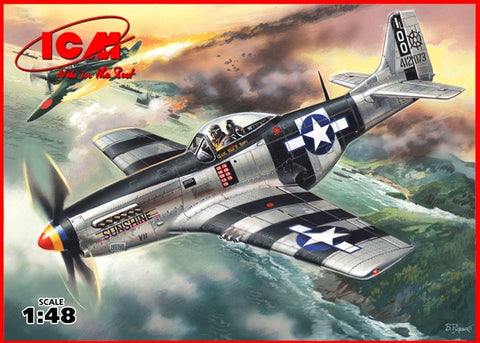 ICM Aircraft 1/48 WWII USAF P51K Mustang Fighter Kit