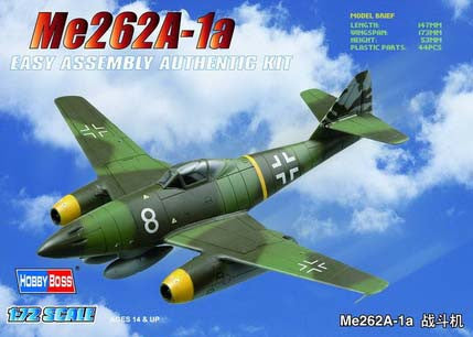 Hobby Boss Aircraft 1/72 Me 262A-1a Fighter Kit