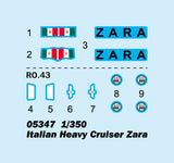 Trumpeter Ship Models 1/350 Italian Zara Heavy Cruiser Kit