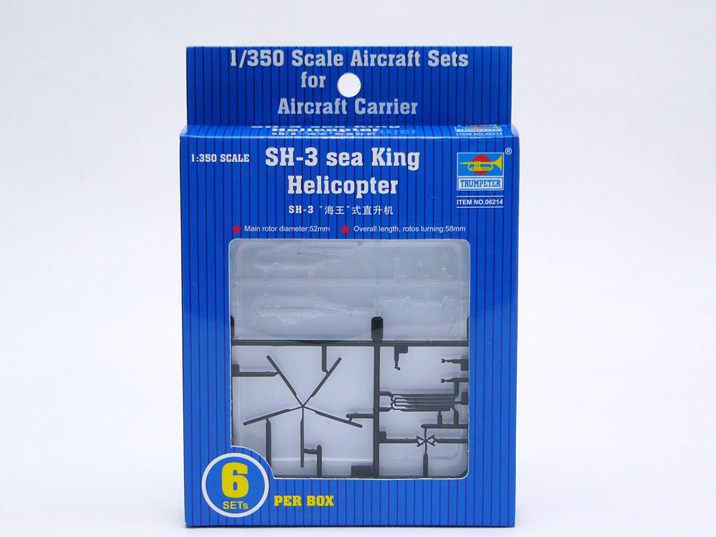 Trumpeter Aircraft 1/350 SH3H Sea King Helicopter Set (6/Bx) Kit