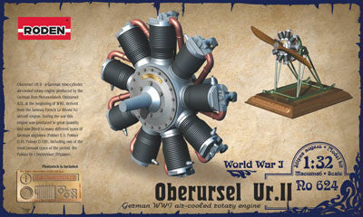 Roden Aircraft 1/32 Oberursel Ur II WWI Aircraft Engine Kit