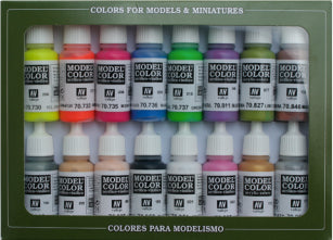 Vallejo Acrylic 17ml  Bottle Wargame Special Model Color Paint Set (16 Colors)