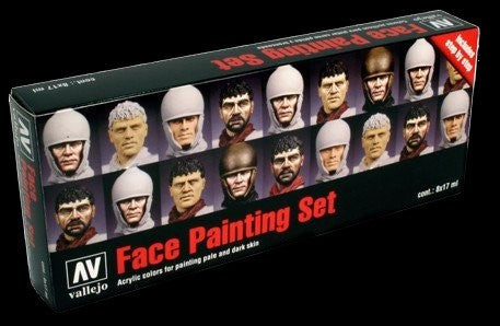 Vallejo Acrylic 17ml Bottle Face Painting Set (8 Colors)