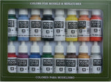 Vallejo Acrylic 17ml Bottle Basic USA Model Color Paint Set (16 Colors)