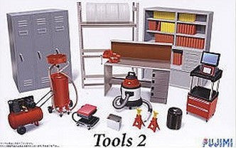 Fujimi Car Models 1/24 Garage Tools Set #2 (Compressor, Shop Vac, Lockers, etc.) Kit