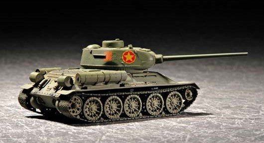Trumpeter Military Models 1/72 Soviet T34/85 Mod 1944 Tank Kit