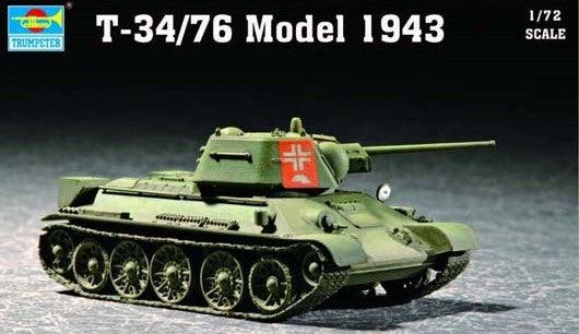 Trumpeter Military Models 1/72 Soviet T34/76 Mod 1943 Army Tank Kit