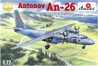 A Model From Russia 1/72 Antonov An26 Late Version Russian Military Cargo Aircraft Kit