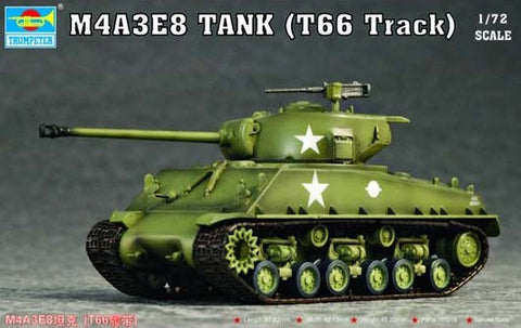 Trumpeter Military Models 1/72 M4A3E8 (Easy Eight) Tank w/T66 Tracks Kit