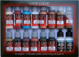 Vallejo Acrylic 17ml  Bottle Specialist Game Color Paint Set (16 Colors)