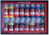 Vallejo Acrylic 17ml Bottle Advanced Game Color Paint Set (16 Colors)