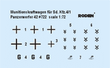 Roden Military 1/72 Mun SdKfz 4/11 Gleissketten Lastkrattwagen 3t Combat Halftrack Vehicle Kit