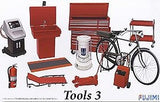 Fujimi Car Models 1/24 Garage Tools Set #3 (Jack, Heater, Tool Chest, Bike, etc.) Kit
