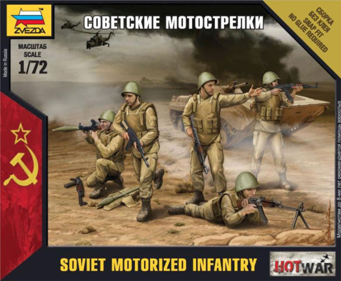 Zvezda Military 1/72 Soviet Modern Infantry (5) Snap Kit