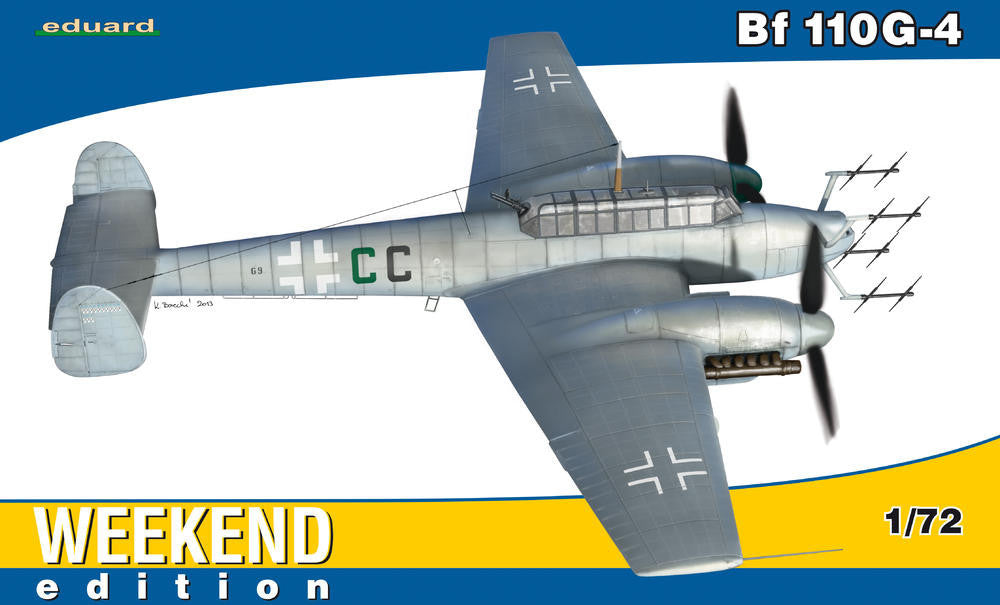 Eduard Aircraft 1/72 Bf110G4 Fighter Wkd Edition Kit