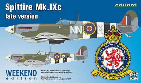 Eduard Aircraft 1/72 Spitfire Mk IXc Late Version Fighter Weekend Edition Kit