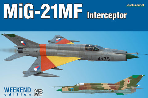 Eduard Aircraft 1/72 MiG21MF Interceptor Aircraft Wkd Edition Kit