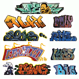 Blair Line N Mega Set Modern "Tagger" Graffiti Decals - #2 Pkg. (9)