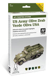 Vallejo Acrylic 8ml Bottle AFV US Army Olive Drab AFV Paint Set (6 Colors)