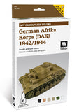 Vallejo Acrylic 8ml Bottle German Afrika Korps 1942-44 (DAK) AFV Paint Set (6 Colors)