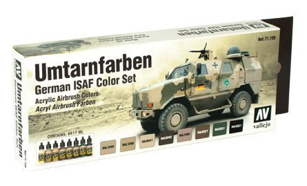 Vallejo Acrylic 17ml Bottle German ISAF Model Air Paint Set (8 Colors)