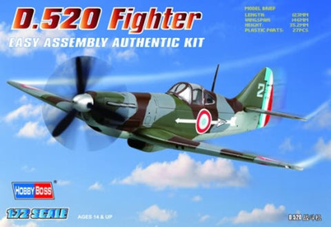 Hobby Boss Aircraft 1/72 French D.520 Fighter Kit