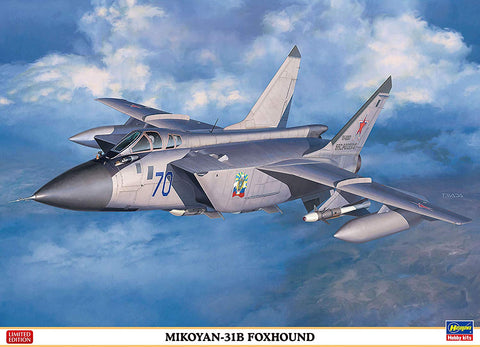 Hasegawa Aircraft 1/72 Mikoyan 31B Foxhound Jet Fighter Ltd. Edition Kit