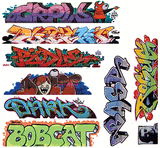 Blair Line N Mega Set Modern "Tagger" Graffiti Decals - #9 Pkg. (9)