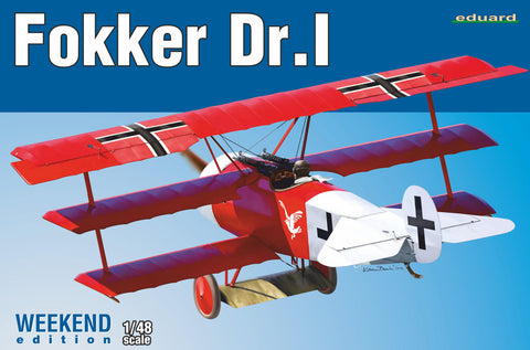 Eduard Aircraft 1/48 Fokker Dr I BiPlane Weekend Edition Kit