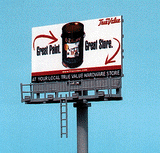 Blair Line N Laser-Cut Wood Billboards (1 Billboard Frame, Lamp Shades & Two Signs) -- Pylon 1960s - Present