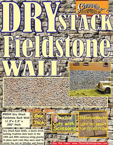 Chooch Enterprises Multi Scale Flexible Dry Stack Fieldstone Wall (Self Adhesive)