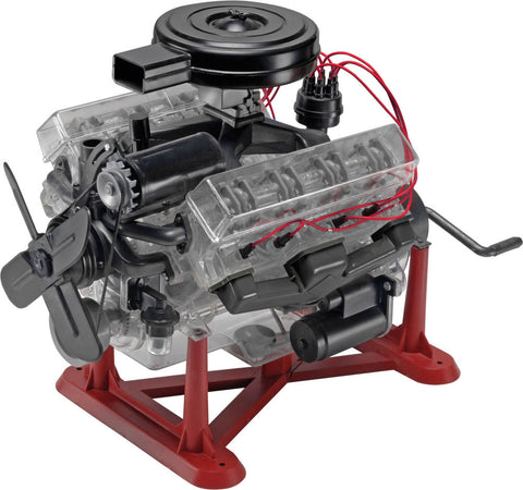 Revell-Monogram Model Cars 1/4 Visible V8 Engine w/Working Hand Crank Kit