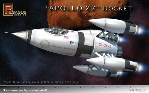Pegasus Sci-Fi 1/72 Apollo 27 Rocket w/Figures Kit