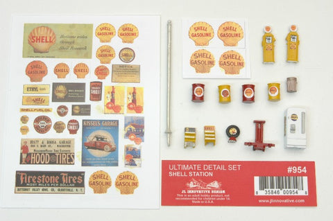 JL Innovative Design HO Ultimate Shell Gas Station Detail Set