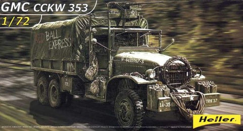 Heller Military 1/72 GMC CCKW 353 Military Truck w/Canvas-Type Cover Kit
