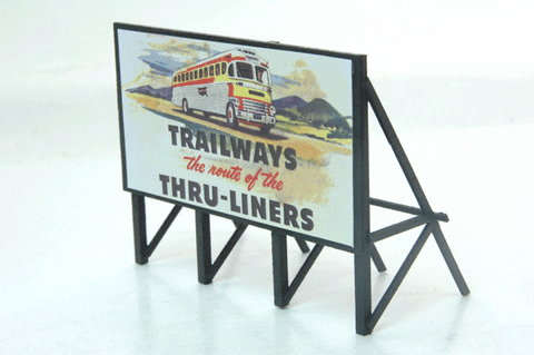 JL Innovative Design HO 1950's Bus Custom Billboard Sign (Assembled)