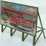 JL Innovative Design HO 1950's Auto Custom Billboard Sign (Assembled)